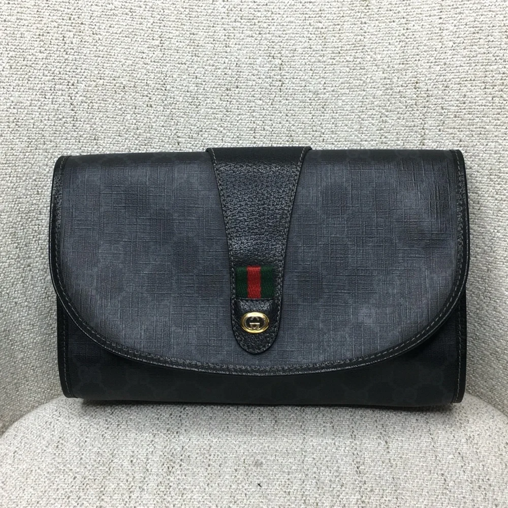 Authentic Gucci bag black monogram coated canvas - Picture 4 of 16